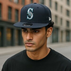 New Era Seattle Mariners 9FIFTY Snapback Blue Navy One Size EUC